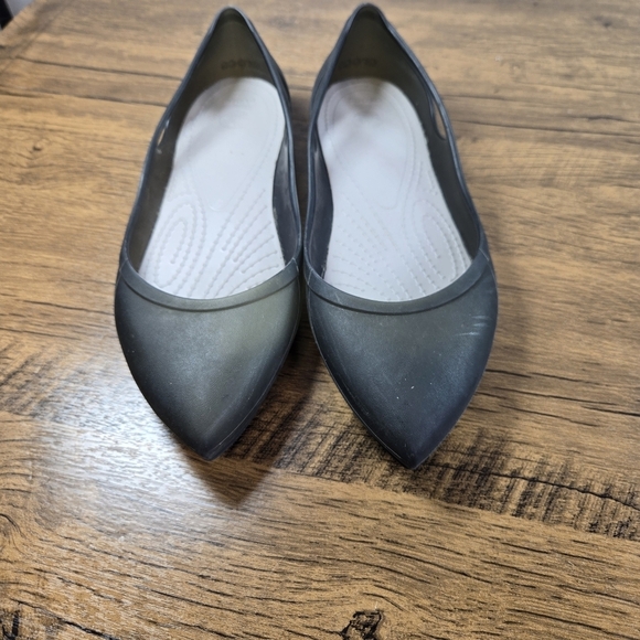 Crocs Rio Smoke Pointed Toe Ballet Flats - Picture 9 of 11